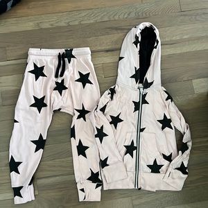 100% Authentic Nununu Girls Pink Star Set Size 4-5 yrs
